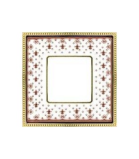 Рамка на 1 пост гор/верт FEDE BELLE EPOQUE PORCELAIN, brown lys-bright gold FD01471MAOB