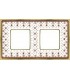 Рамка на 2 поста гор/верт FEDE BELLE EPOQUE PORCELAIN, brown lys-bright gold FD01472MAOB