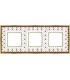 Рамка на 3 поста гор/верт FEDE BELLE EPOQUE PORCELAIN, brown lys-bright gold FD01473MAOB