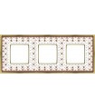 Рамка на 3 поста гор/верт FEDE BELLE EPOQUE PORCELAIN, brown lys-bright gold FD01473MAOB