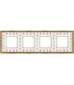 Рамка на 4 поста гор/верт FEDE BELLE EPOQUE PORCELAIN, brown lys-bright gold FD01474MAOB