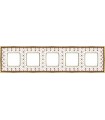 Рамка на 5 постов гор/верт FEDE BELLE EPOQUE PORCELAIN, brown lys-bright gold FD01475MAOB