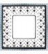 Рамка на 1 пост гор/верт FEDE BELLE EPOQUE PORCELAIN, black lys-bright chrome FD01471NECB