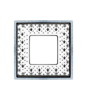 Рамка на 1 пост гор/верт FEDE BELLE EPOQUE PORCELAIN, black lys-bright chrome FD01471NECB