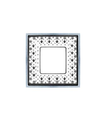Рамка на 1 пост гор/верт FEDE BELLE EPOQUE PORCELAIN, black lys-bright chrome FD01471NECB