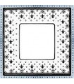 Рамка на 1 пост гор/верт FEDE BELLE EPOQUE PORCELAIN, black lys-bright chrome FD01471NECB