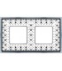 Рамка на 2 поста гор/верт FEDE BELLE EPOQUE PORCELAIN, black lys-bright chrome FD01472NECB