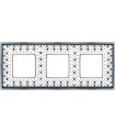Рамка на 3 поста гор/верт FEDE BELLE EPOQUE PORCELAIN, black lys-bright chrome FD01473NECB