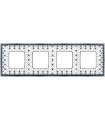 Рамка на 4 поста гор/верт FEDE BELLE EPOQUE PORCELAIN, black lys-bright chrome FD01474NECB