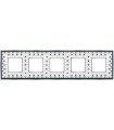 Рамка на 5 постов гор/верт FEDE BELLE EPOQUE PORCELAIN, black lys-bright chrome FD01475NECB