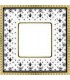 Рамка на 1 пост гор/верт FEDE BELLE EPOQUE PORCELAIN, black lys-bright gold FD01471NEOB