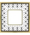 Рамка на 1 пост гор/верт FEDE BELLE EPOQUE PORCELAIN, black lys-bright gold FD01471NEOB