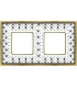 Рамка на 2 поста гор/верт FEDE BELLE EPOQUE PORCELAIN, black lys-bright gold FD01472NEOB