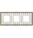 Рамка на 3 поста гор/верт FEDE BELLE EPOQUE PORCELAIN, black lys-bright gold FD01473NEOB