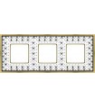 Рамка на 3 поста гор/верт FEDE BELLE EPOQUE PORCELAIN, black lys-bright gold FD01473NEOB