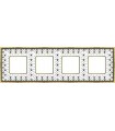 Рамка на 4 поста гор/верт FEDE BELLE EPOQUE PORCELAIN, black lys-bright gold FD01474NEOB