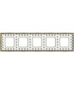 Рамка на 5 постов гор/верт FEDE BELLE EPOQUE PORCELAIN, black lys-bright gold FD01475NEOB