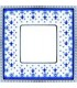 Рамка на 1 пост гор/верт FEDE BELLE EPOQUE PORCELAIN, blue lys-bright chrome FD01471AZCB