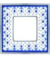 Рамка на 1 пост гор/верт FEDE BELLE EPOQUE PORCELAIN, blue lys-bright chrome FD01471AZCB