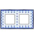 Рамка на 2 поста гор/верт FEDE BELLE EPOQUE PORCELAIN, blue lys-bright chrome FD01472AZCB