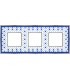 Рамка на 3 поста гор/верт FEDE BELLE EPOQUE PORCELAIN, blue lys-bright chrome FD01473AZCB