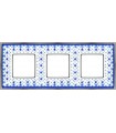 Рамка на 3 поста гор/верт FEDE BELLE EPOQUE PORCELAIN, blue lys-bright chrome FD01473AZCB