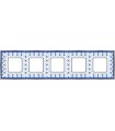 Рамка на 5 постов гор/верт FEDE BELLE EPOQUE PORCELAIN, blue lys-bright chrome FD01475AZCB