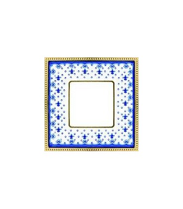 Рамка на 1 пост гор/верт FEDE BELLE EPOQUE PORCELAIN, blue lys-bright gold FD01471AZOB