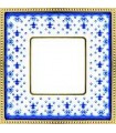 Рамка на 1 пост гор/верт FEDE BELLE EPOQUE PORCELAIN, blue lys-bright gold FD01471AZOB