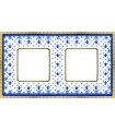 Рамка на 2 поста гор/верт FEDE BELLE EPOQUE PORCELAIN, blue lys-bright gold FD01472AZOB