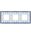 Рамка на 3 поста гор/верт FEDE BELLE EPOQUE PORCELAIN, blue lys-bright gold FD01473AZOB