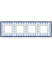 Рамка на 4 поста гор/верт FEDE BELLE EPOQUE PORCELAIN, blue lys-bright gold FD01474AZOB