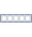 Рамка на 5 постов гор/верт FEDE BELLE EPOQUE PORCELAIN, blue lys-bright gold FD01475AZOB