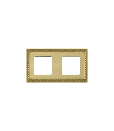 Рамка на 2 поста гор/верт FEDE SEVILLA, bright gold FD01232OB