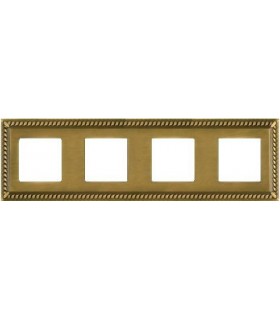 Рамка на 4 поста гор/верт FEDE SEVILLA, bright patina FD01234PB
