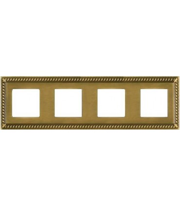 Рамка на 4 поста гор/верт FEDE SEVILLA, bright patina FD01234PB