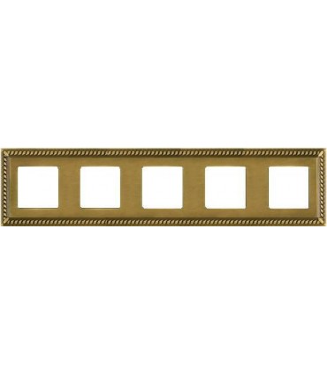 Рамка на 5 постов гор/верт FEDE SEVILLA, bright patina FD01235PB