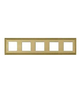 Рамка на 5 постов гор/верт FEDE SEVILLA, bright gold FD01235OB