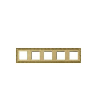 Рамка на 5 постов гор/верт FEDE SEVILLA, bright gold FD01235OB