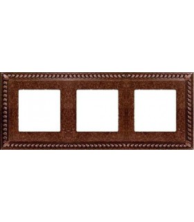 Рамка на 3 поста гор/верт FEDE SEVILLA, rustic cooper FD01233RU