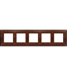 Рамка на 5 постов гор/верт FEDE SEVILLA, rustic cooper FD01235RU