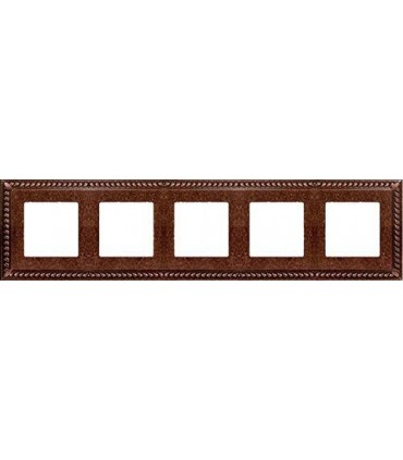 Рамка на 5 постов гор/верт FEDE SEVILLA, rustic cooper FD01235RU