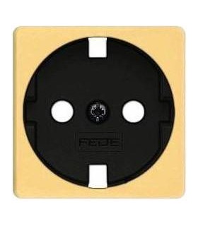 Обрамление розетки 2к+з FEDE, real gold + black FD04314OR-M