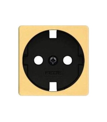 Обрамление розетки 2к+з FEDE, real gold + black FD04314OR-M