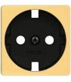 Обрамление розетки 2к+з FEDE, real gold + black FD04314OR-M