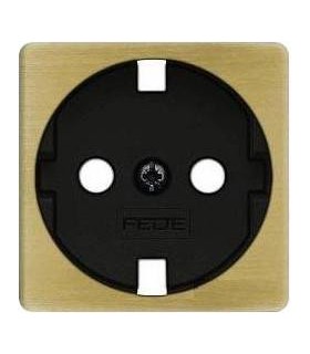 Обрамление розетки 2к+з FEDE, matt patina + black FD04314PM-M