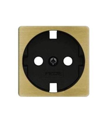 Обрамление розетки 2к+з FEDE, matt patina + black FD04314PM-M