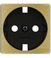 Обрамление розетки 2к+з FEDE, matt patina + black FD04314PM-M