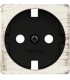 Обрамление розетки 2к+з FEDE, white decape + black FD04314BD-M