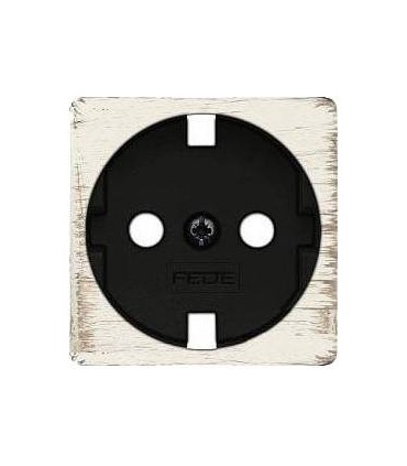 Обрамление розетки 2к+з FEDE, white decape + black FD04314BD-M